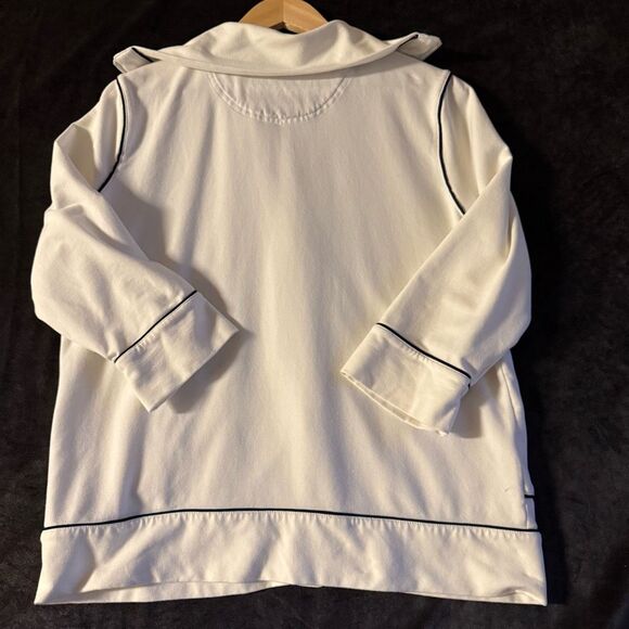 Jones New York Womens Zip Hoodie Jacket Size XL White Sailor Coastal Resort Prep - Picture 4 of 13